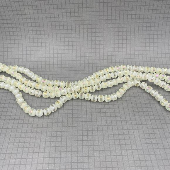 Clear Electroplated Glass Rounds Strand Jewelry Making Supplies Craft - Picture 2 of 2